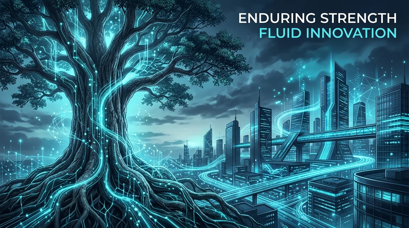 Kaurispring Brand Story Art - Enduring Strength and Fluid Innovation